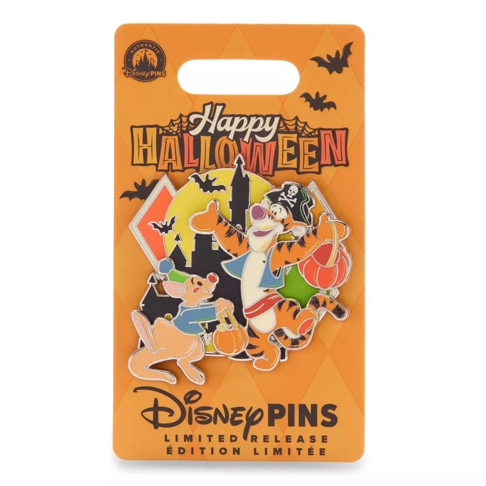 Disney Limited Release 2026 Happy Halloween Tigger And Roo Pin Glow In The Dark